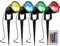 AHOTSUK Gartenleuchte mit Erdspieß 5W LED Gartenstrahler IP66 Wasserdicht Gartenlampe mit RGB Led Strahler für Außen Garten Rasen Baum Wiese