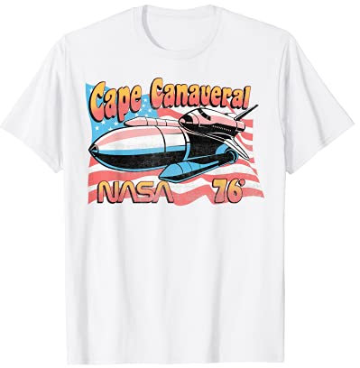 NASA Cape Canaveral 76 American Flag T-Shirt