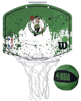 Wilson NBA Team Mini Hoop and Ball Door Mount Set (Boston Celtics)