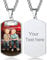 Personalised Necklace for Men-Boy's Engraved Jewellery Stainless Steel Photo Chain-Custom Dogtags for Dad Birthday Fathers Day