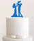 Cake Topper, Tortenstecker, Tortenfigur Acryl, Hochzeit Paar mit Kind Hochzeitstorte (Hellblau)
