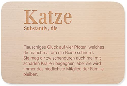 JUNIWORDS Frühstücksbrettchen, Definition: Katze, Holzbrett Frühstücksbrett Holzbrettchen (1004362)