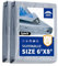 RAINDEWAY Tarps 6x8 Feet (Pack of 2) - 5.5 Mil, Multipurpose Waterproof Poly Tarp Cover with Metal Grommets and Reinforced Edges, Silver/Blue Tarp