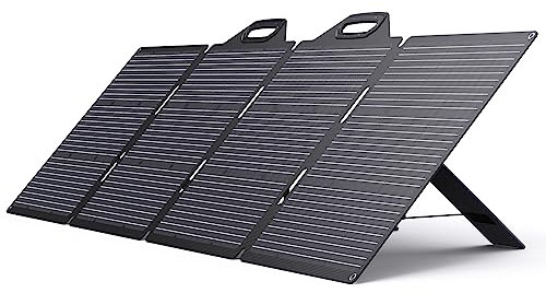 BigBlue ETFE Panneaux Solaires Pliables 200W, SOLARPOWA 200 Cellule Solaire Monocristalline avec Câble pour Générateur Solaire, IP68 Étanchéité pour sur balcon, le Camping et le RV et l'urgence