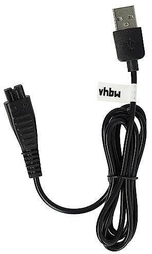 vhbw Ladekabel kompatibel mit Panasonic ES-LA92, ES-LA93, ES-LA94, ES-LC20, ES-LC50, ES-LF50 Rasierer - Netzkabel, 120 cm
