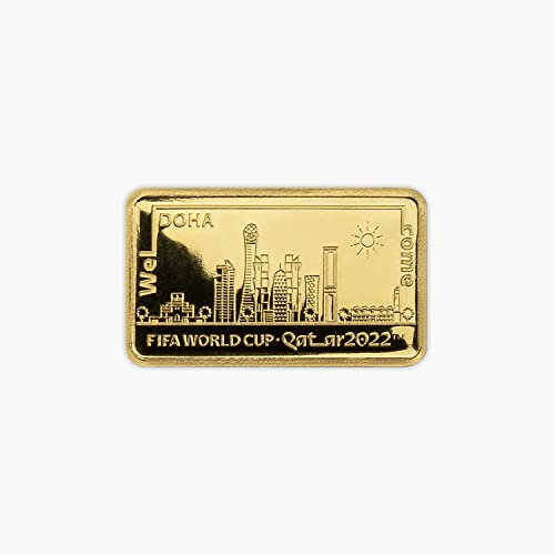 The Koin Club FIFA World Cup Qatar 2022 Football Tournament Venues Gold Bar - Doha Skyline