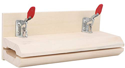 Pince en Cuir de Cheval de Poney, Cousue à la Main, Outil de Couture de Pince de Table en Bois Horizontale, Outil de Couture pour Bricolage