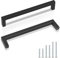 PinLin 25 Pack Cabinet Handles 160mm Hole Centre Matte Black Kitchen Cupboard Handles,Modern Style T Bar Cupboard Door Handles