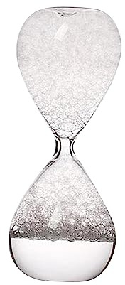 Fenteer Blase singende Sanduhr aus Glas, flüssige Bewegung, Timer, handgefertigt, Geburtstagsgeschenke, Kristall-Sanduhr für Kinder, Kinder, Wohnzimmer, Büro, klar