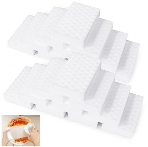 Ysimple 20 x Magic Sponge Eraser, 2X Longer Lasting Extra Durable Melamine Sponge Foam Cleaning Pads, Multi-Functional Magic Eraser Sponge for Kitchen Bathroom Tile Shoe Wall Cleaner