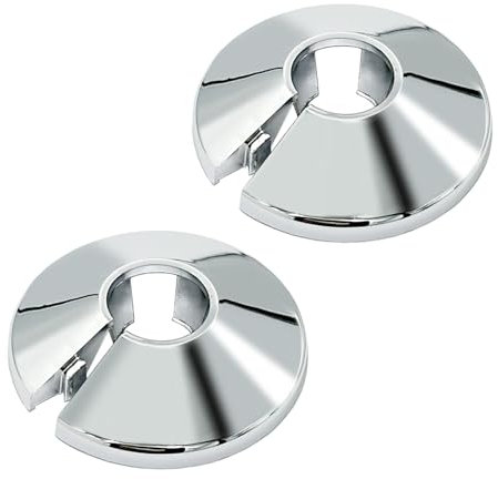 16mm Radiator Pipe Covers Chrome - Radiator Pipe Collars Cover, Radiator Pipe Collar for Radiator Pipes (10 PCS)