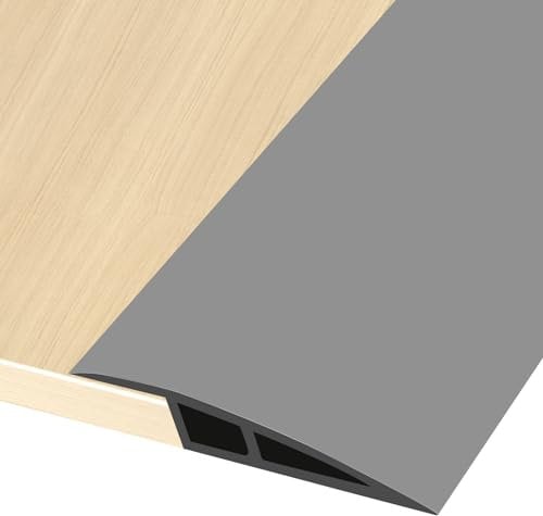 Self-Adhesive Door Threshold Strip 70mm (W)*1m (L) Laminate Door Threshold Strip, Carpet Edge Strip PVC Floor Transition Strips Threshold Trim and Edgings Threshold Strip for Tile, Wood, Doorways Grey