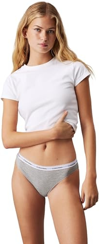 Calvin Klein Damen 5er Pack Slips Bikini Form Low-Rise Unterwäsche, Grymrn/Gry Htr/PLN Air/Tropsphr/Ink (Mehrfarbig), L