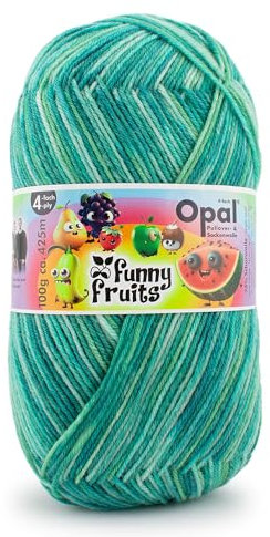 Opal - Opal Funny Fruits 11412 (425m) 4-Lagig Langlebig Socke Garn - 1x100g