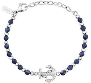 Breil Sammlung SOUNDWAVE, Armband Herren aus STAHL, NATURSTEINE | Sammlung SOUNDWAVE, Armband, Maße 22 cm, Schmuck als Geschenkidee Herren