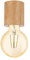 EGLO Deckenleuchte Turialdo, 1 flammige Aufbauleuchte Industrial, Vintage, Holz und Stahl, Deckenlampe in Natur, Schwarz, Aufbaulampe mit E27 Fassung, FSC zertifiziert