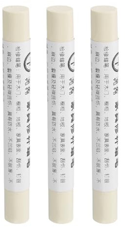sourcing map Furniture Repair Crayons, 3Pcs - Wood Wax Filler Stick, Furniture Markers Touch Up - for Scratches Holes Tables Desks Wooden Floors Cover Ups, Salt White