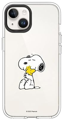 RhinoShield Coque Clear pour iPhone 14/13 | Snoopy Résistant au jaunissement, transparent, haute clarté, antichoc, dépasse les normes militaires de protection