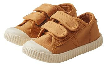 Sterntaler Zapatillas Uni – Zapatillas Deportivas para bebé de Lona – Zapatos de Verano para niños con Suela Antideslizante – Zapatillas Unisex para bebé con Cierre de Velcro, marrón Claro, 28 EU