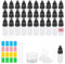 OFFCUP Plastic Dropper Bottle, 30pcs 10ml Squeezable Dropper Bottles Reusable Eye Liquid Empty Dropper Bottles with 1 Measuring Cup 2 Funnels 2 Dropper 16 Labels, for Eye Drops, Essential Oils
