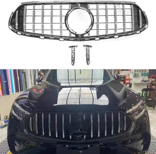 Lmmdhi Frontstoßstangengrill für Mercedes Benz GLC X254 GT 2023,Nierengrill für Frontkühler,Ersatz-Facelift-Grill,ABS