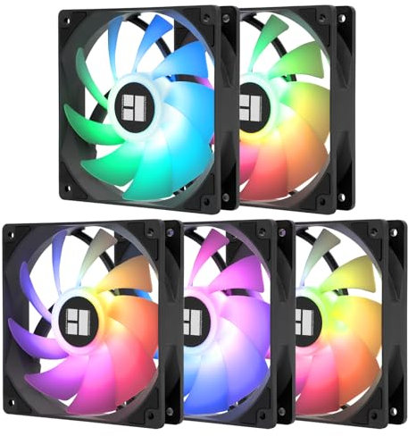 TR TL-C12C-S X5 CPU Air Fan 120mm ARGB Case Cooler Fan, Ventilador silencioso PWM con rodamiento S-FDB, Ventilador de enfriamiento de velocidad de hasta 1550 RPM