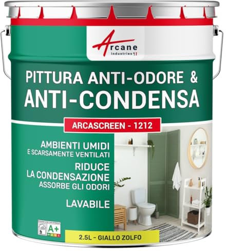 Peinture anti condensation, anti odeur, moisissure - 2.5 L Jaune soufre - RAL 1016 - ARCANE INDUSTRIES
