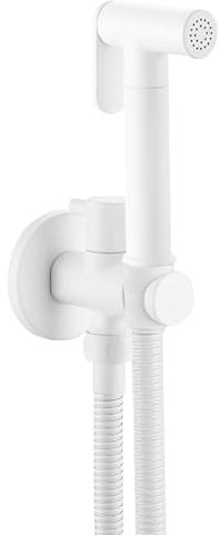 Ducha Higienica Para Wc Blanco Kit Grifo De Bidet Para Ducha Bidet Para Inodoro Pistola Pulverizadora Universal Para Inodoro Blanco tubo De Acero Inoxidable
