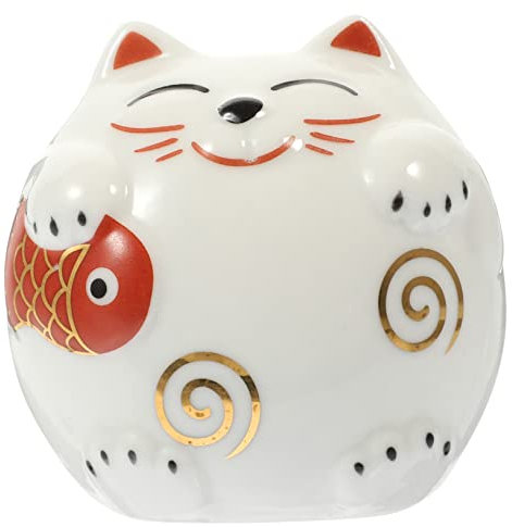 MOLUCKFU Spardose mit Katzenmotiv Glückskatze Sparschwein aus Keramik im japanischen Stil dekorative Spardose für Kinder zu Hause dekorative