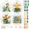 FREEBLOSS 4 Set Stickbuch Set Kreuzstich Set Mit Gestempeltem Cartoon Drachen Und Buchmuster Stickset Für Anfänger Anleitung Inklusive Stick Starter Set Für Erwachsene 30cm