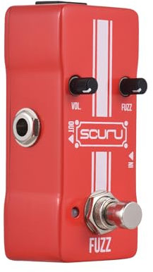 Funien Gitarren-Fuzz-Effektpedal VOL/Fuzz Vielseitiger Sound DC 9 V 6,35 mm Eingangs-/Ausgangsschnittstelle Mini-Fuzz-Effektor für E-Gitarre mit True Bypass