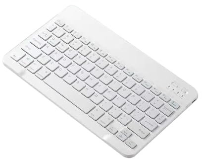 Generic Teclado Recargable Inalámbrico Ergonómico Silencioso, Bluetooth, PC, Tablet, Smartphone, Modo de Suspensión para Ahorro de Energía