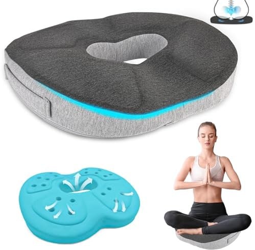 Rzspher Coussin de siège, anneau de siège, coussin d'hémorroïdes pour soulager efficacement les hémorroïdes, la prostate, la sciatique et les maux de dos, idéal pour le bureau, la voiture et les