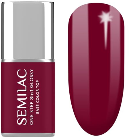 Semilac UV Nagellack 3in1 One Step Glossy S570 Dark Raspberry 7 ml