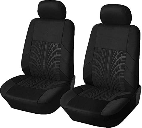 WAADD Sitzbezüge Auto Vordersitze für Nissan Micra/Leaf/Juke/Qashqai/X-Trail/Ariya, Schonbezug Autositz, Atmungsaktiv Verschleißfest Bequem Innenraum,A Black