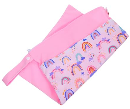 Toyvian wasserdichte Windel-Tasche für Doppel-reißverschluss Geräumig für Kinderwagen und Outdoor-aktivitäten Wiederverwendbar als Aufbewahrungsbeutel für Babyartikel