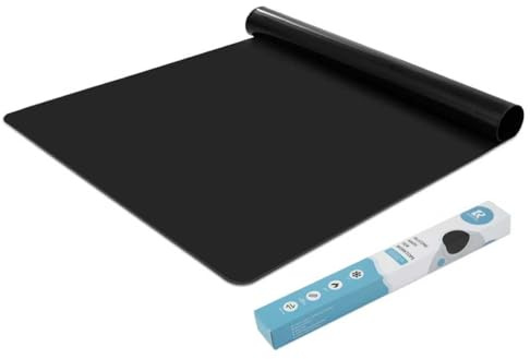 KitchenRaku Tappetino Silicone Cucina, Antiscivolo Resistente al Calore, BPA-Free, 1.2mm (Nero, 60x40cm)