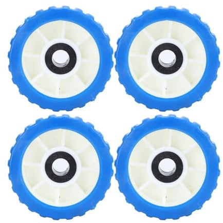 VELATEMOR Anhänger Wackelrollen-Set, Stabile Leistung für Boot, Yacht, Eva, 12,7 cm, Blau Gerippte Rollen