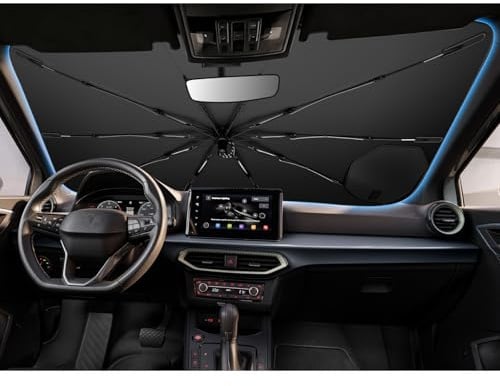 SHAOHAO Compatible con Seat Ibiza Mk5 2017-2026 Sombrilla para Coche Parasol para Coche Parasol Fácil Almacenamiento Cuerda Cuerda Protección UV Protección Solar Seat Ibiza Accesorios
