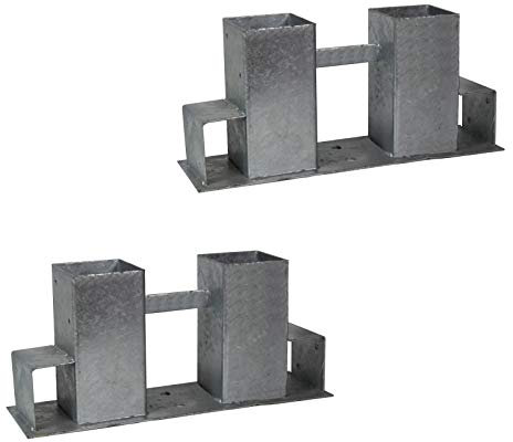 2x Holzstapelhilfe Feuerverzinkt für Kanthölzer 70x70mm / 40x60mm Stapelhilfe Holzstapelhalter Brennholz Kaminholz Gestell Holz