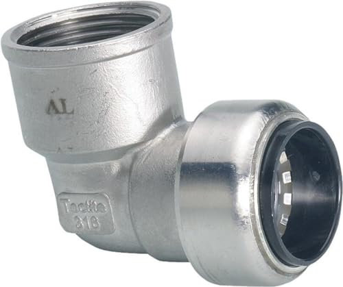 TECTITE Edelstahl Steckfitting Übergangswinkel 90° 22 x 3/4“ Innengewinde