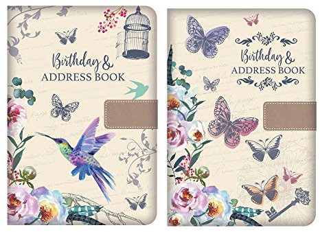 A5 Adressbuch – schöner Stoff – Schmetterlings oder Chic-Design – Tallon 6252