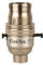 ElekTek Safety Switch Lamp Bulb Holder B22 BC Bayonet Cap & Shade Ring 10mm/M10 x1 Threaded Bottom Entry Nickel Made in UK - Child Safe Switch Push Bar locks OFF & cuts power if no bulb fitted