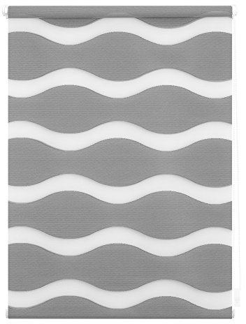 Lichtblick Doppelrollo Klemmfix ohne Bohren, Welle, Blickdicht, Klemmträger-Montage, Sichtschutz, Wandmongtage, Deckenmontage, für Fenster und Türen Grau,45 cm x 150 cm (B x L)