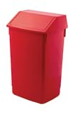 Addis 54 Litre Fliptop Bin Red Finish AG813421