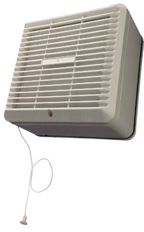 Manrose Primeline PEF6130 Window Extractor Fan with Pullcord & Automatic Shutter