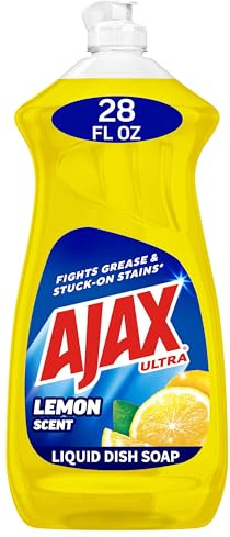 Ajax Savon liquide vaisselle vaisselle super dégraissant, citron – 286 ml