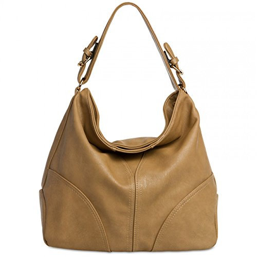 Caspar TS940 Damen Schultertasche, Farbe:camel