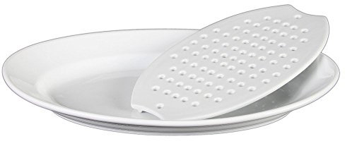Porzellan Abtropf-Servierplatte 38 cm 2-tlg. ''ITA''
