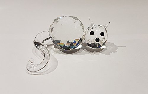 Crystal World Cut Glass Cat Figurine
